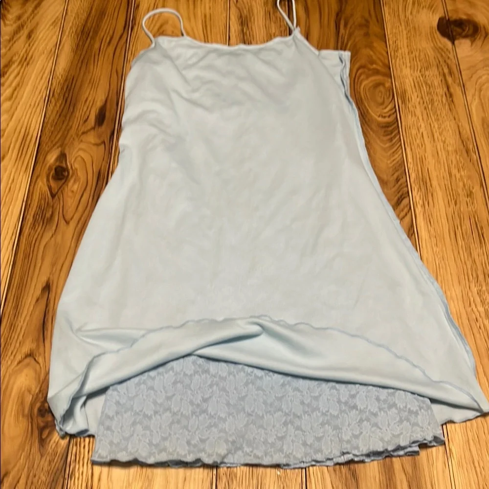 Vintage Chic Blue Lace Slip Dress Illusions by Mercury. - Picture 6 of 6